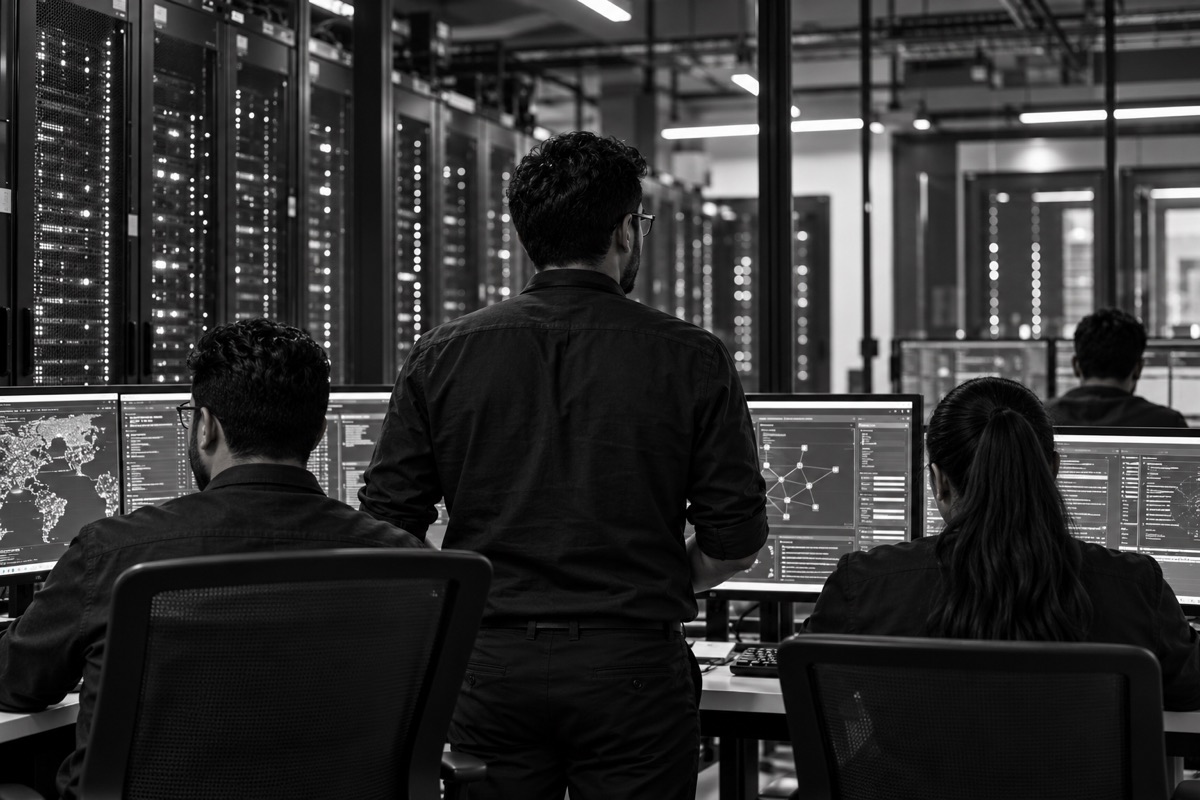 Equipo tecnológico en una sala de servidores